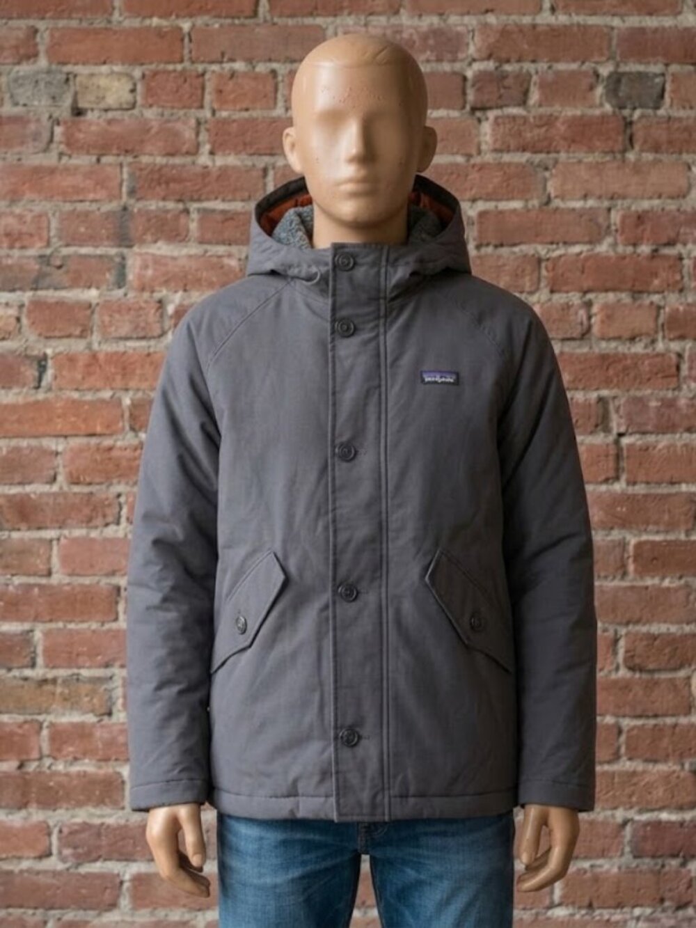 Patagonia Boy’s Lined and Hooded Gray Winter Jacket